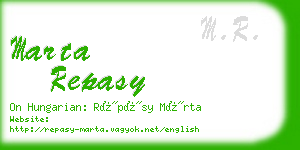marta repasy business card
